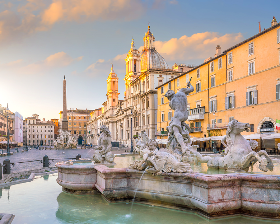 <h2>Piazza Navona, un lago nel centro di Roma</h2>